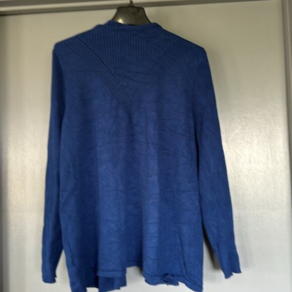 Croft & Barrow Blue Open Front Women's Cardigan Sweater Long Sleeve Sz 2XL - Picture 2 of 5
